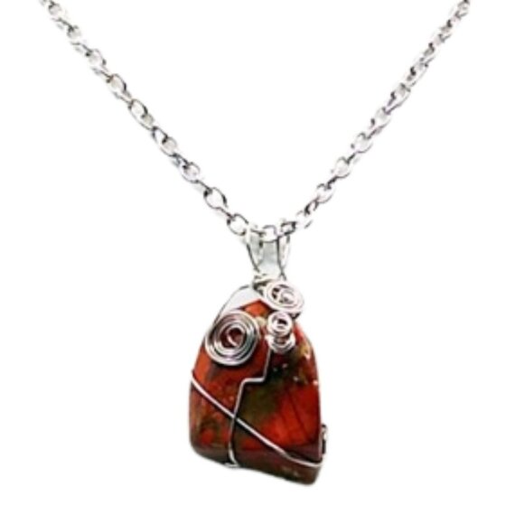 Handmade Red Jasper Necklace - Picture 2 of 2